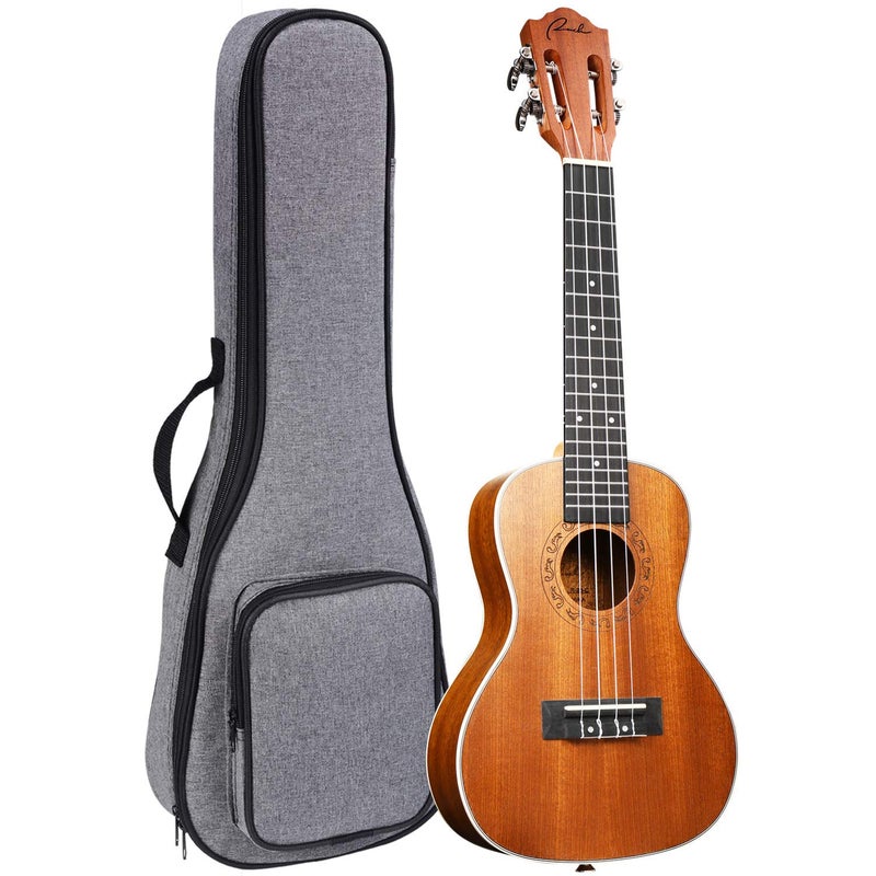 Ranch Concert Ukulele 23 inch Classical ukelele Instrument with Online 12 Lessons Professional Beginner Ukalalee Starter Pack Bundle Ukele Gig bag - Image 1